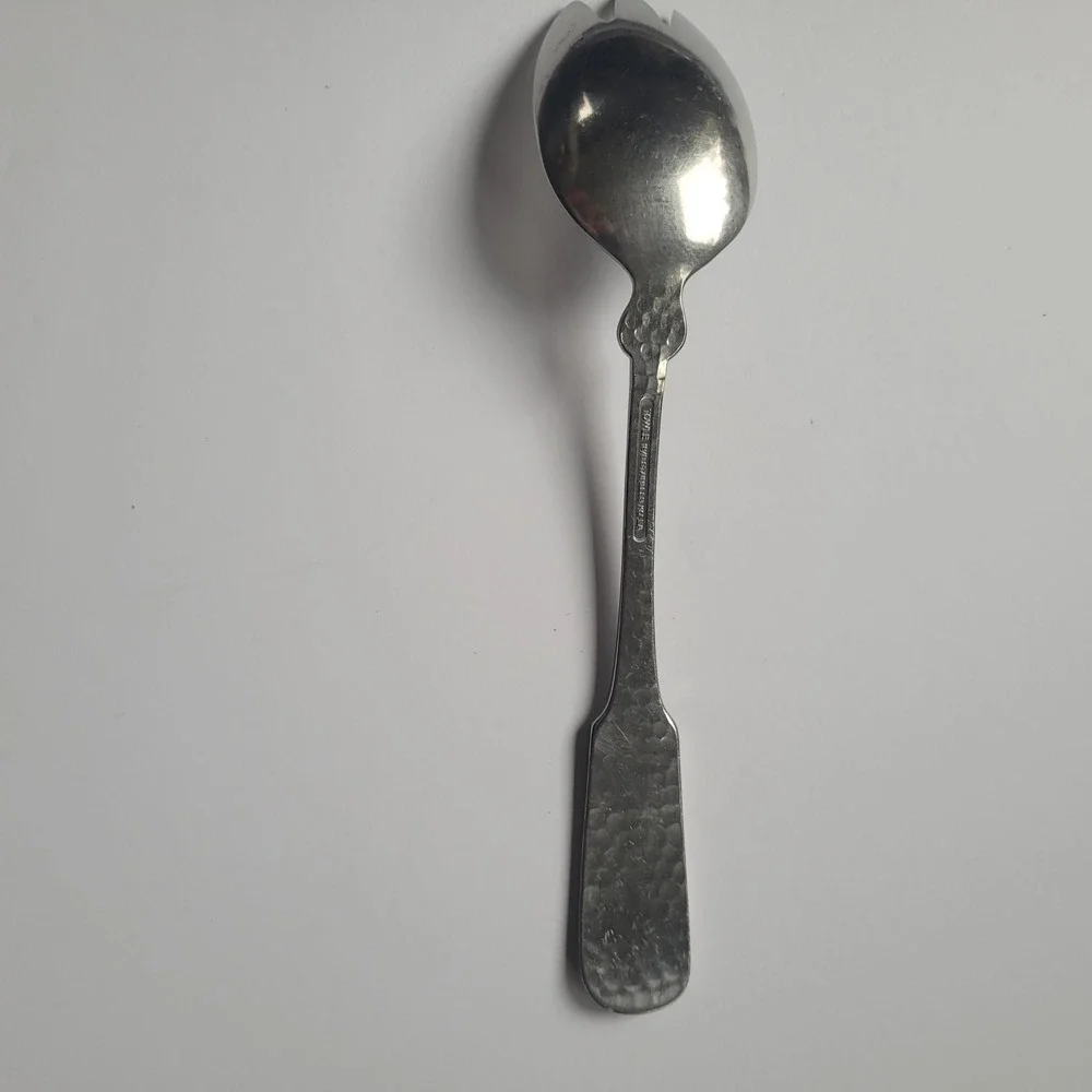 Towle 18-8 Stainless‎ Hammered Salad Fork Serving Spork